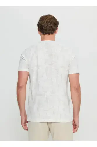Altınyıldız Classics Bisiklet Yaka Baskılı Ekru Erkek T-Shirt ACE091252270_EKR - 5