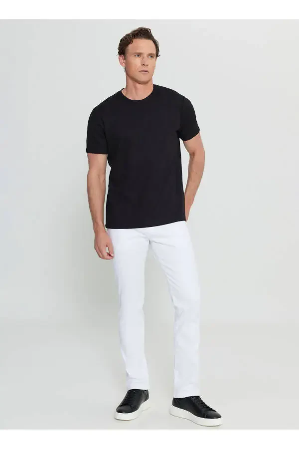 Altınyıldız Classics Bisiklet Yaka Jakarlı Siyah Erkek T-Shirt ACE091252300_SYH - 1