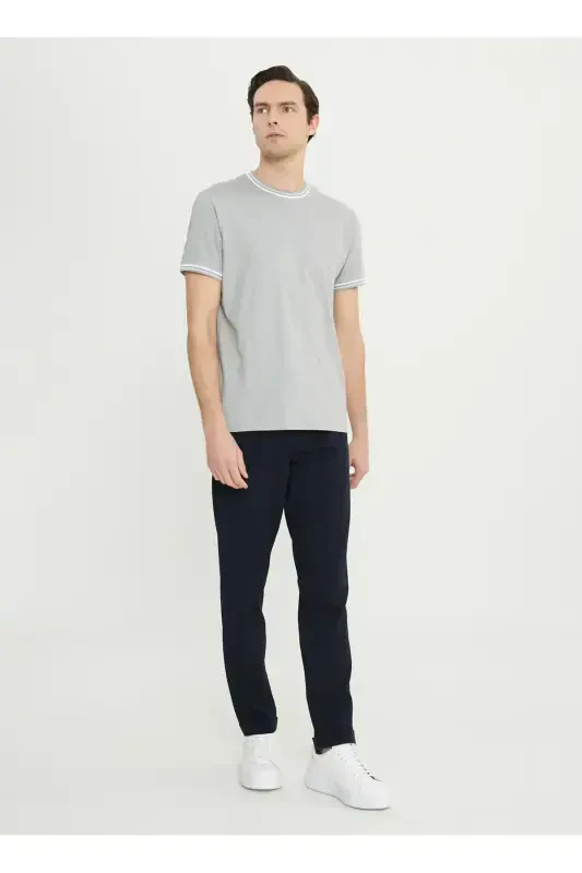 Altınyıldız Classics Crew Neck Plain Light Gray Er - 2