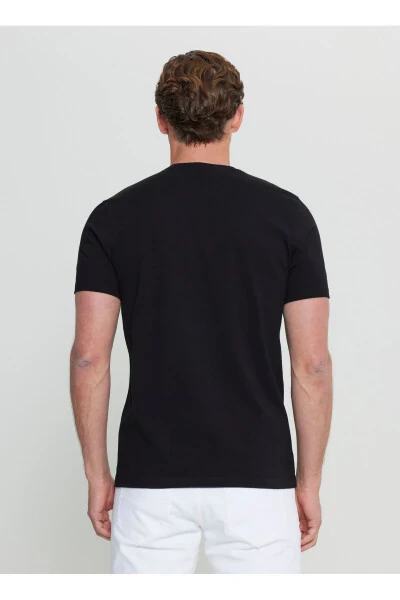 Altınyıldız Classics Crew Neck Printed Black Men's T-Shirt ACE091252401_BLK - 5