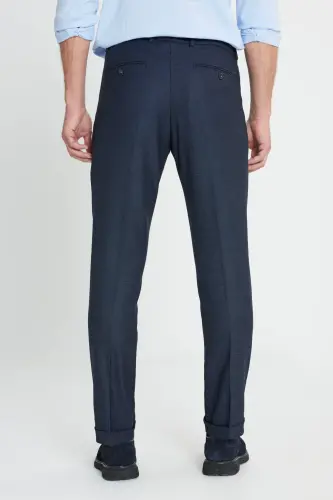 Altınyıldız Classics Elastic Waist Slim Fit Navy Blue Men's Trousers ACE012510152_PANTOLON KLASIK YAN - 6