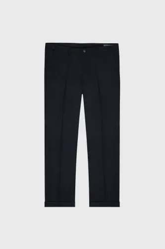 Altınyıldız Classics Elastic Waist Slim Fit Navy Blue Men's Trousers ACE012510152_PANTOLON KLASIK YAN - 7