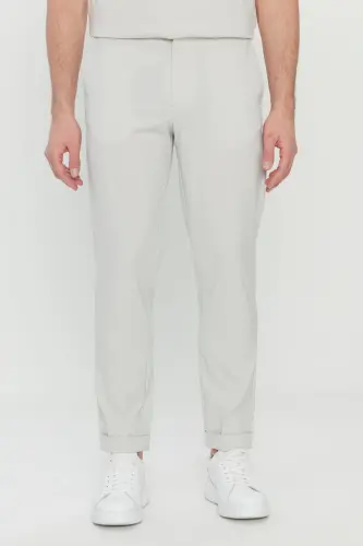 Altınyıldız Classics Elastic Waistband Regular Leg Slim Fit Stone Men's Trousers ACE001252195_TAS - 1