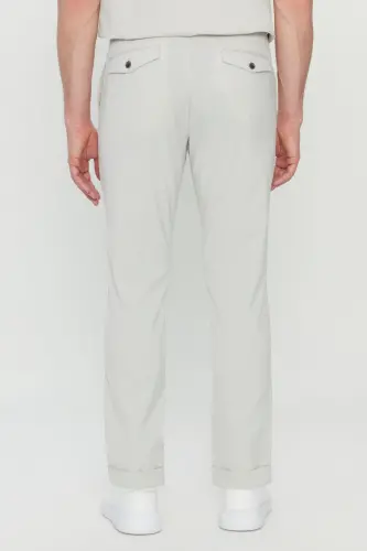 Altınyıldız Classics Elastic Waistband Regular Leg Slim Fit Stone Men's Trousers ACE001252195_TAS - 6
