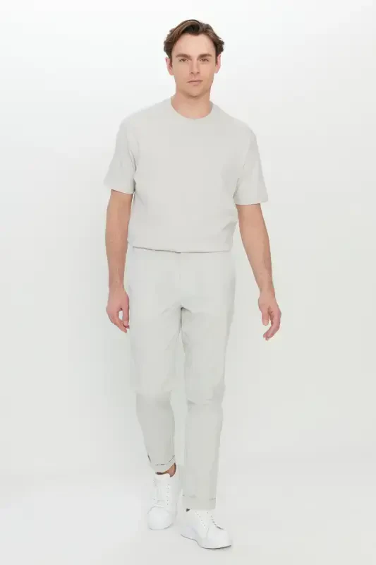 Altınyıldız Classics Эластичный Пояс Классический Крой Зауженный Крой Камень Мужские Брюки ACE001252195_TAS - 3