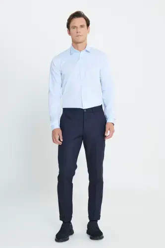 Altınyıldız Classics Эластичный пояс Slim Fit Темно-синие мужские брюки ACE012510153_PANTOLON KLASIK YAN - 3