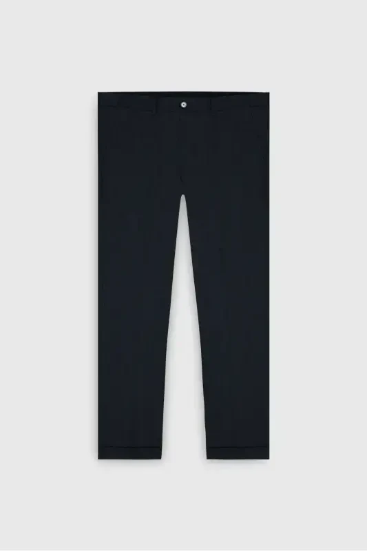 Altınyıldız Classics Эластичный пояс Slim Fit Темно-синие мужские брюки ACE012510153_PANTOLON KLASIK YAN - 7