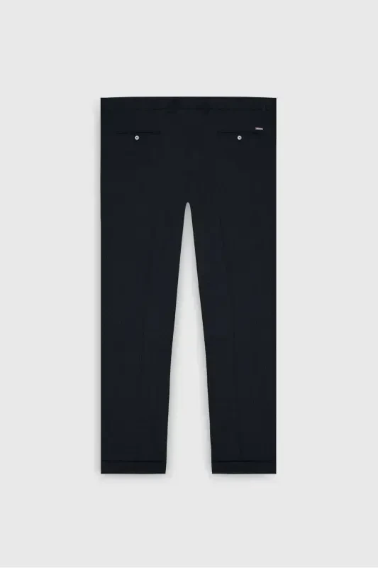 Altınyıldız Classics Эластичный пояс Slim Fit Темно-синие мужские брюки ACE012510153_PANTOLON KLASIK YAN - 10