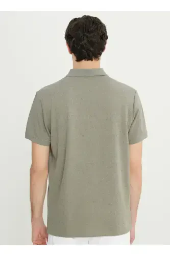 Altınyıldız Classics Fermuarlı Yaka Jakarlı Haki Erkek T-Shirt ACE091252339_HAK - 5