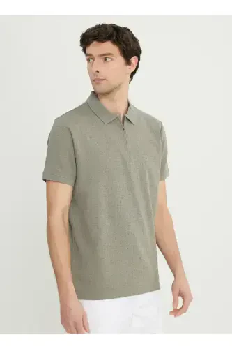 Altınyıldız Classics Фермуарлы Якалы Жаккарлы Хаки Е - 3