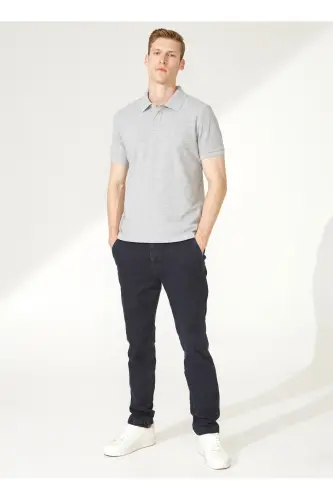 Altınyıldız Classics Gri Melanj Erkek Polo T-Shirt 4A9000000001 - 2