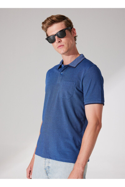 Altınyıldız Classics Lacivert Melanj Erkek Polo T-Shirt 4A9000000004 - ALTINYILDIZ CLASSICS