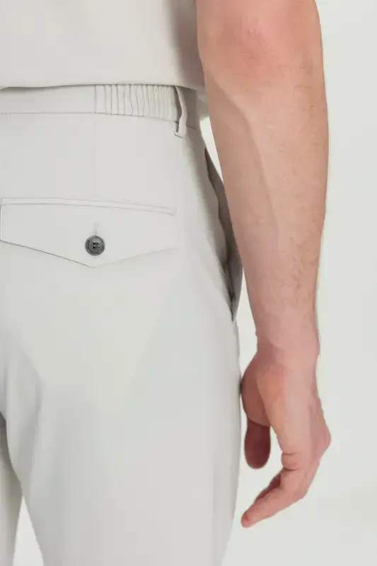 Altınyıldız Classics Lastikli Bel Normal Paça Slim Fit Taş Erkek Pantolon ACE001252195_TAS - 5