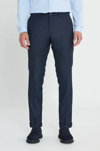Altınyıldız Classics Lastikli Bel Slim Fit Lacivert Erkek Pantolon ACE012510152_PANTOLON KLASIK YAN - Lacivert - 1
