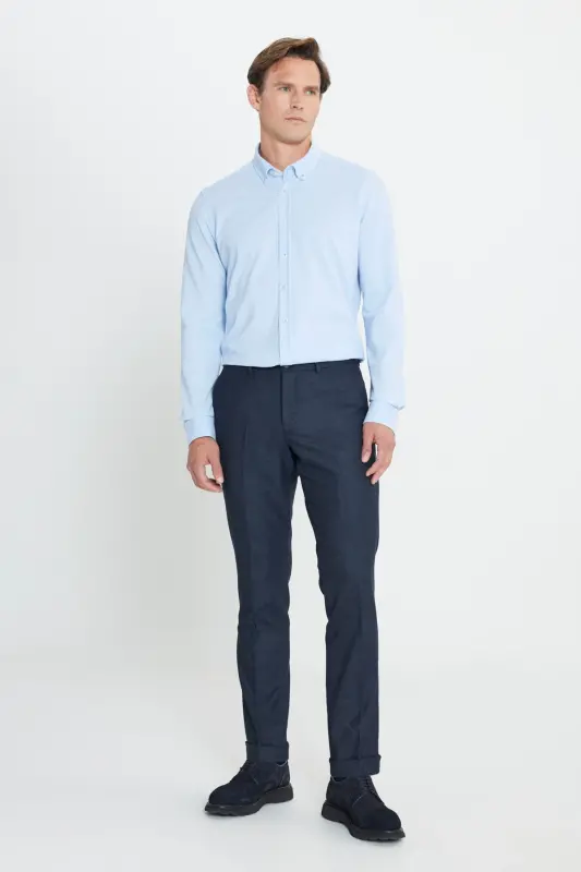 Altınyıldız Classics Lastikli Bel Slim Fit Lacivert Erkek Pantolon ACE012510152_PANTOLON KLASIK YAN - Lacivert - 2