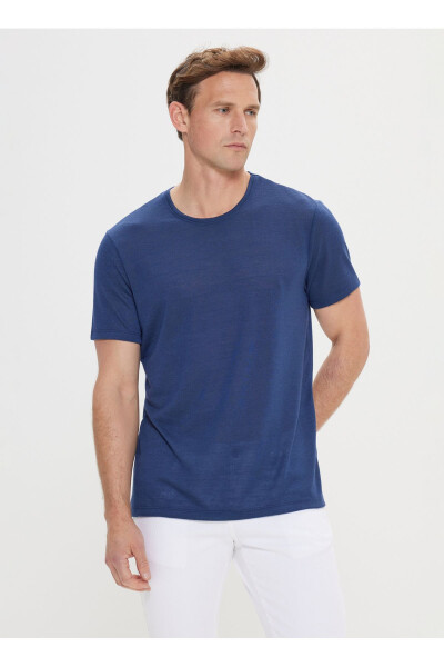 Altınyıldız Classics Navy Blue Men's T-Shirt 4A4824 - ALTINYILDIZ CLASSICS
