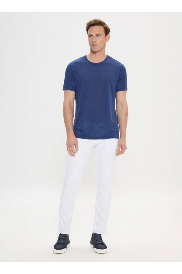 Altınyıldız Classics Navy Blue Men's T-Shirt 4A4824 - 2
