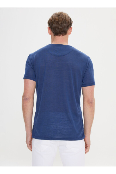Altınyıldız Classics Navy Blue Men's T-Shirt 4A4824 - 4