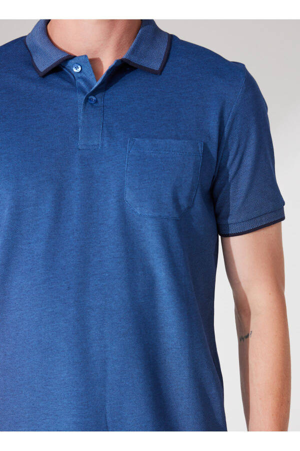 Altınyıldız Classics Navy Melange Men's Polo T-Shirt - 4