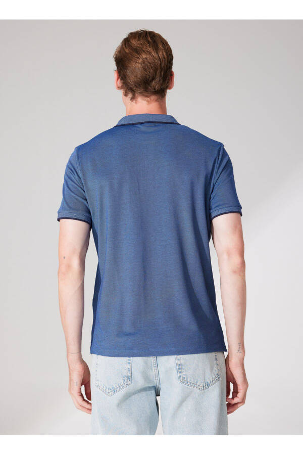 Altınyıldız Classics Navy Melange Men's Polo T-Shirt - 5