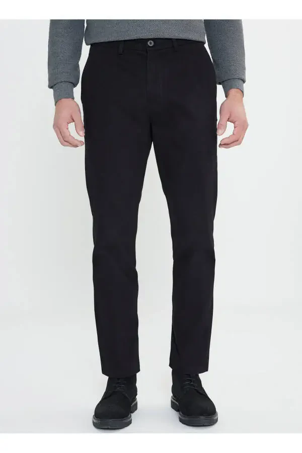 Altınyıldız Classics Normal Bel Comfort Fit Siyah Erkek Pantolon ACE012510181_PANTOLON YAN CEP - 1