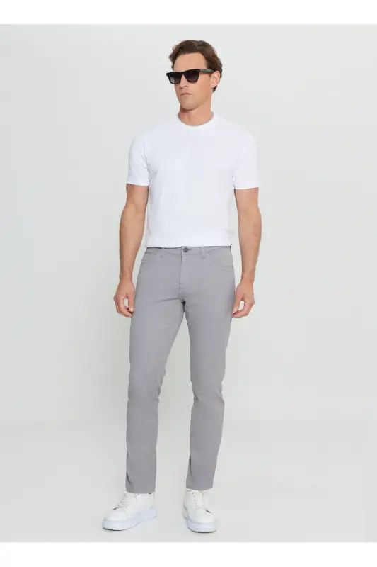 Altınyıldız Classics Normal Bel Normal Paça Slim Fit Gri Erkek Pantolon ACE001252246_GRI - 2