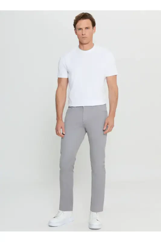 Altinyildiz Classics Normal Bel Normal Paça Slim Fit Kulrang Erkak Shim ACE001252246_GRI - ALTINYILDIZ CLASSICS