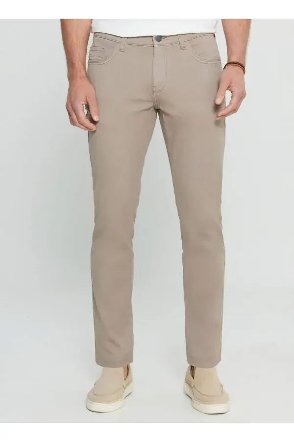Altinyildiz Classics Normal Bel Normal Paça Slim Fit Vizon Erkak Pantolon ACE001252246_VIZ - 1