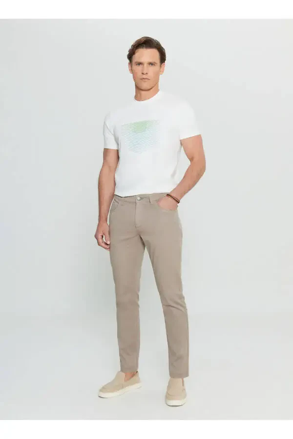 Altinyildiz Classics Normal Bel Normal Paça Slim Fit Vizon Erkak Pantolon ACE001252246_VIZ - 3