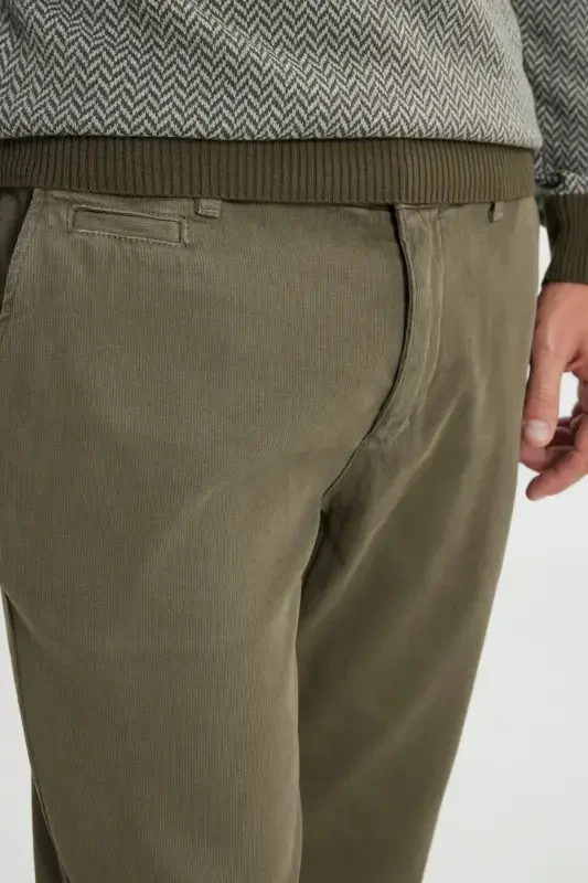 Altınyıldız Classics Normal Bel Slim Fit Haki Erkek Pantolon COE012510109_PANTOLON YAN CEP PARCA - 5