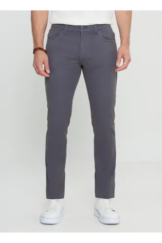 Altınyıldız Classics Normal Waist Normal Leg Slim Fit Anthracite Men's Trousers ACE001252246_ATR - 1