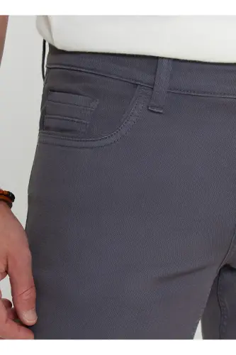 Altınyıldız Classics Normal Waist Normal Leg Slim Fit Anthracite Men's Trousers ACE001252246_ATR - 4