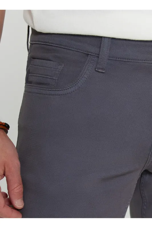 Altınyıldız Classics Normal Waist Normal Leg Slim Fit Anthracite Men's Trousers ACE001252246_ATR - 4