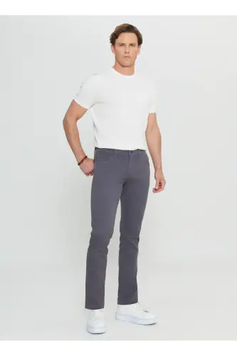 Altınyıldız Classics Normal Waist Normal Leg Slim Fit Anthracite Men's Trousers ACE001252246_ATR - 3