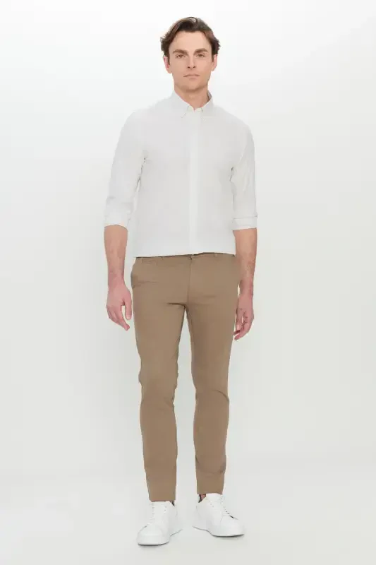 Altınyıldız Classics Normal Waist Normal Leg Slim Fit Beige Men's Trousers ACE001252192_BEJ - 2