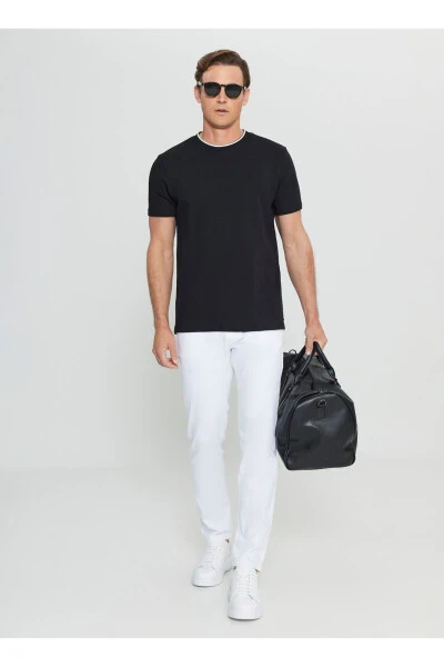 Altınyıldız Classics Polo Collar Jacquard Black Men's T-Shirt ACE091252104_SYH - ALTINYILDIZ CLASSICS (1)