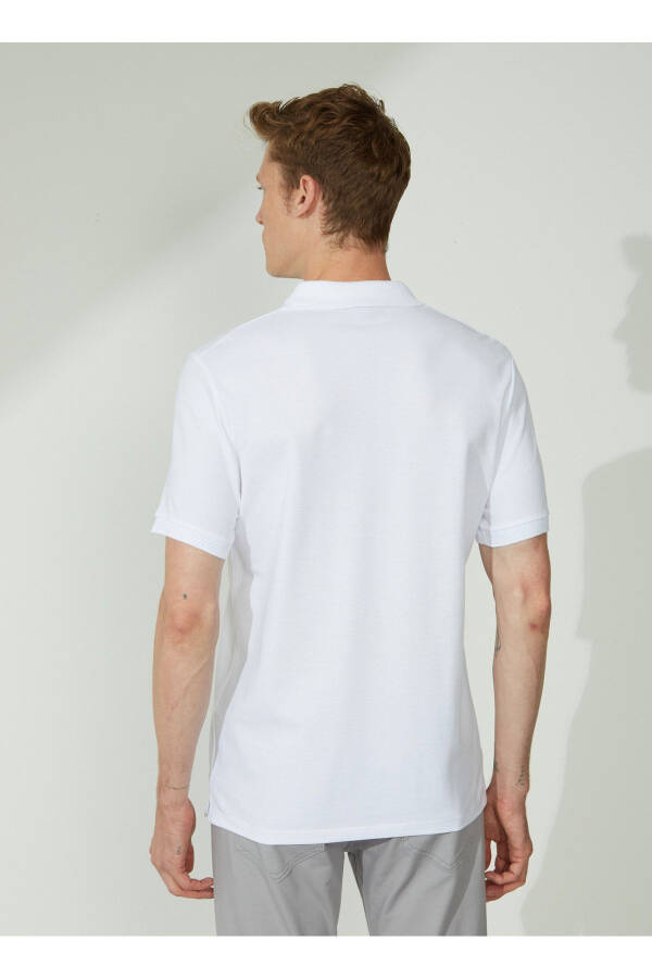 Altınyıldız Classics Polo Yaka Beyaz Erkek T-Shirt - 5
