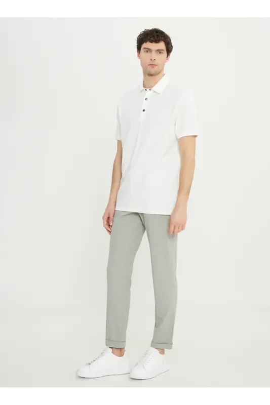 Altınyıldız Classics Polo Collar White Men's T-Shirt ACE091252009_BYZ - 2