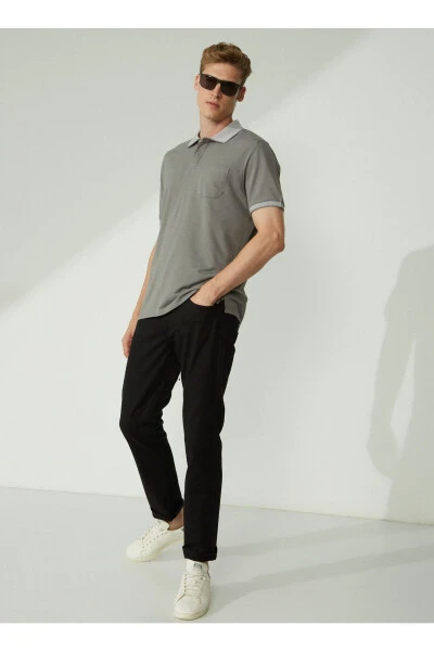 Altınyıldız Classics Polo Yaka Gri Erkek T-Shirt 4A9000000004 - 2