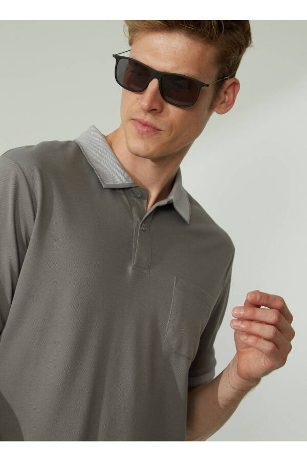 Altınyıldız Classics Polo Yaka Gri Erkek T-Shirt 4A9000000004 - 3