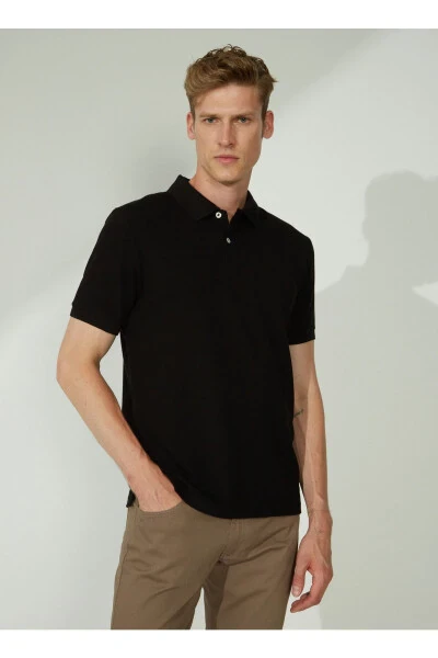 Altınyıldız Classics Polo Yaka Siyah Erkek T-Shirt 4A9000000001 - 1