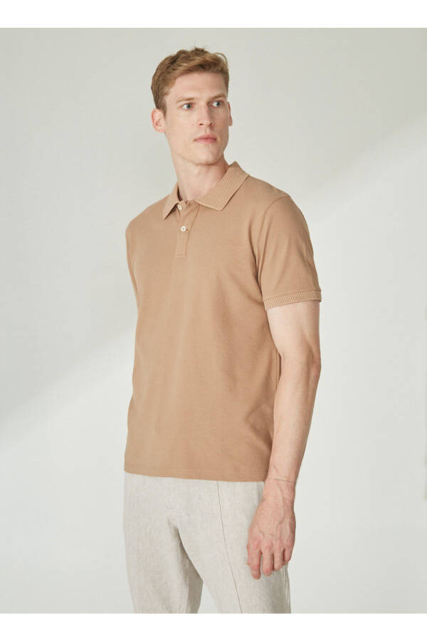 Altınyıldız Classics Polo Yaka Vizon Erkek T-Shirt 4A9000000001 - 3