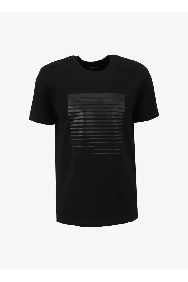 Altinyıldız Classics Qora Erkaklar Futbolkasi 4A4824200053 - 1