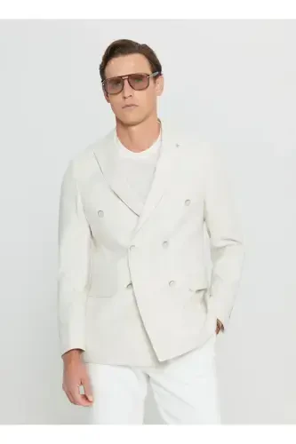 Altınyıldız Classics Slim Fit Beige Men's Jacket ACE0 - 4