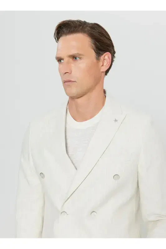 Altınyıldız Classics Slim Fit Beige Men's Jacket ACE0 - 5