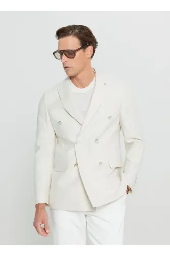 Altınyıldız Classics Slim Fit Beige Men's Jacket ACE0 - 1