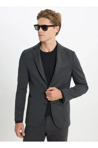 Altınyıldız Classics Slim Fit Black Men's Jacket AC - 1
