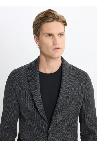 Altınyıldız Classics Slim Fit Black Men's Jacket AC - 5
