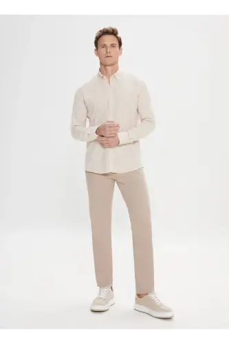 Altınyıldız Classics Slim Fit Button-Down Collar Beige Men - ALTINYILDIZ CLASSICS (1)