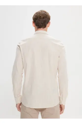 Altınyıldız Classics Slim Fit Button-Down Collar Beige Men - 5